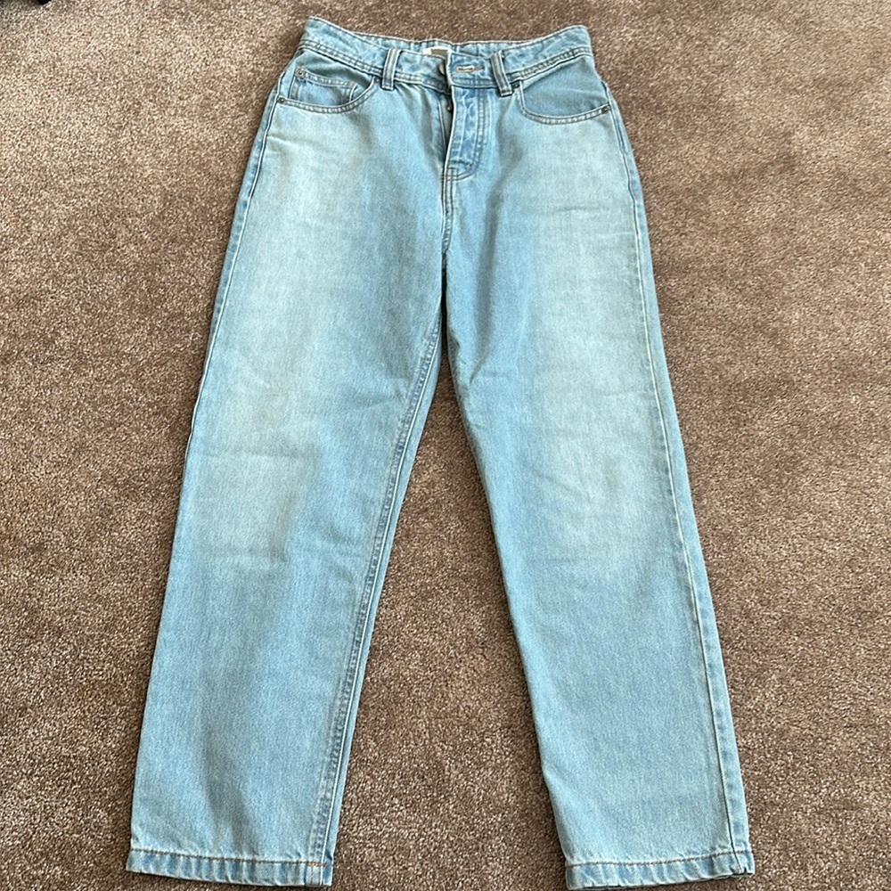 NWOT Roxy Straight Crop Light Blue Denim Jeans